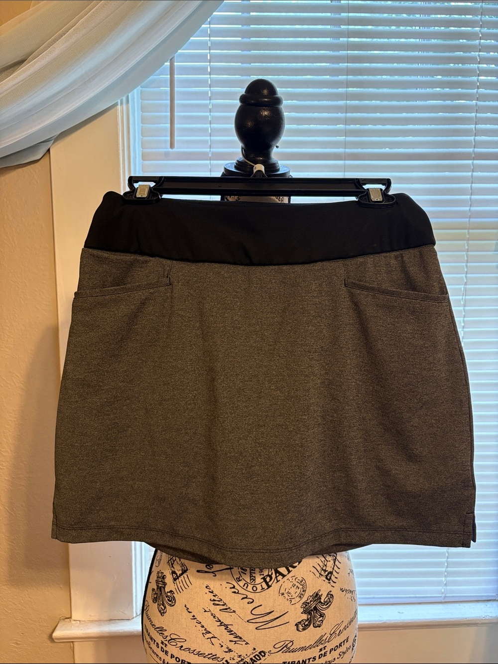 adidas Women's Gray Skort with Black Waistband